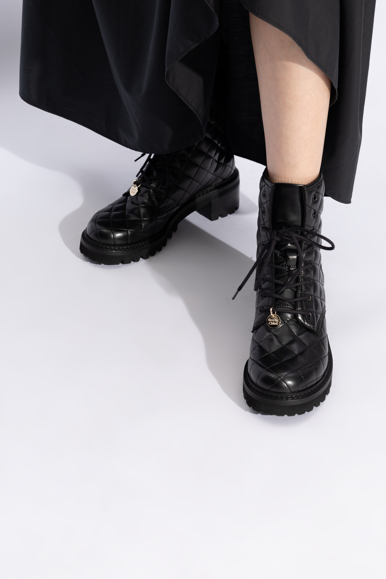 See by chloe black ankle boots online